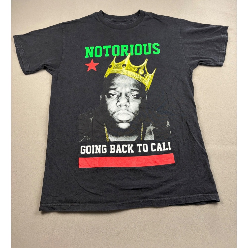 Notorious BIG Biggie Smalls Going Back to Cali Horizon T-Shirt Black Mens M